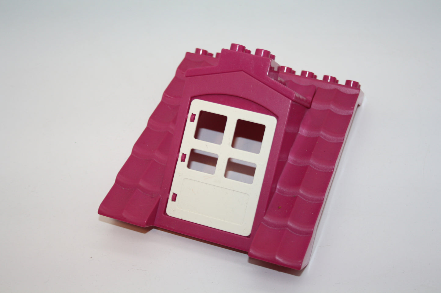 Duplo - großes Dach/Schrägdach mit weißer Tür - pink - große Teile