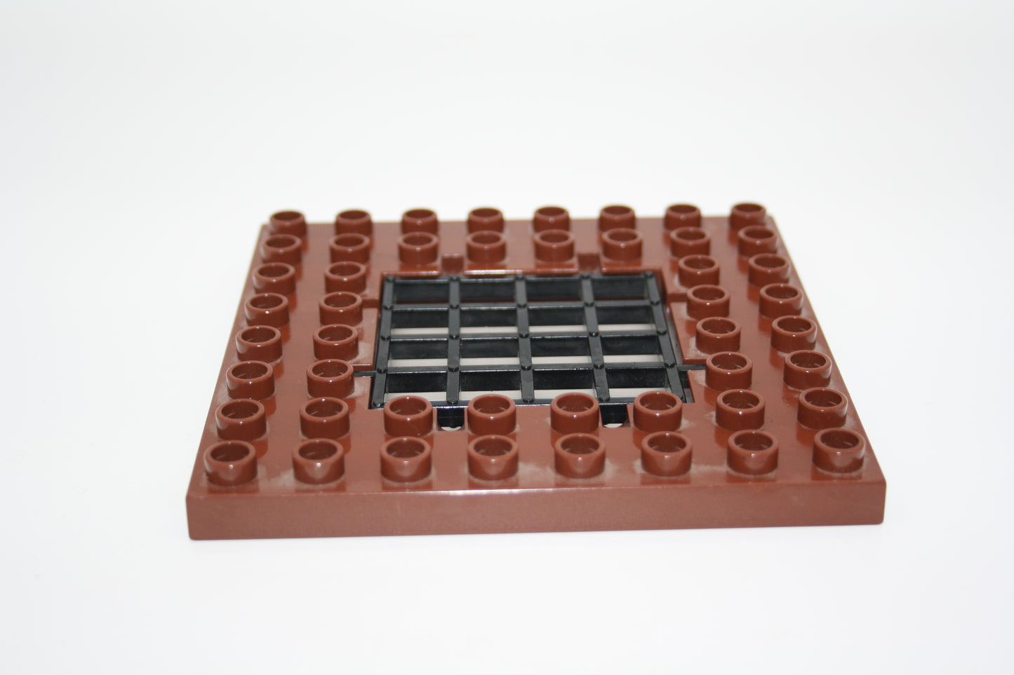 Duplo - Fallgitter Platte 8x8 Noppen - braun - Bauplatten - Grundplatten