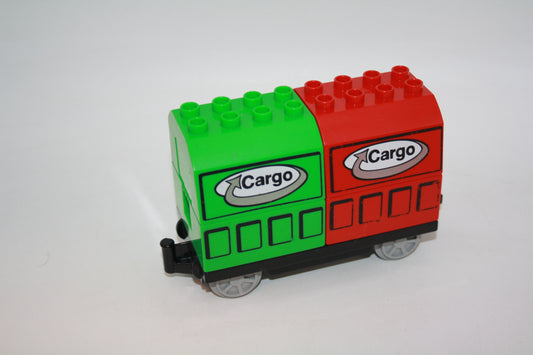 Duplo - Cargo Containerwagen 5Tlg. - zufällige Farben - Eisenbahn - Wagon/Waggon