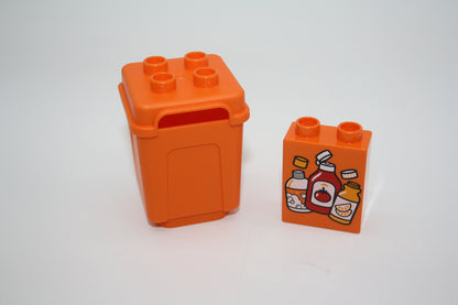 Duplo - Mülltonnen/Recycling Tonnen m. Motivsteinen - versch. Farben - Einrichtung - Zubehör/Accessoires