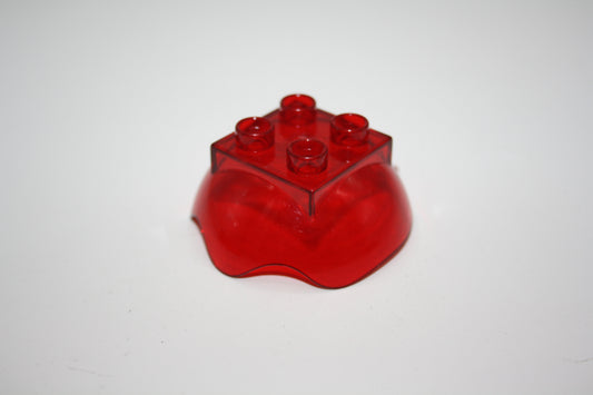 Duplo - Zooters Maul Deckel - rot Transparent - Fantasy - Ersatzteil