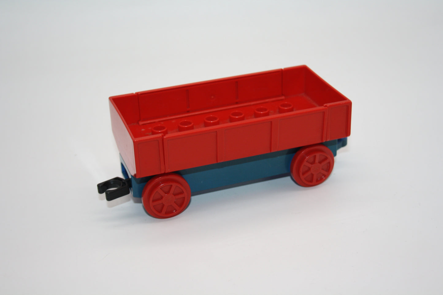 Duplo - Niederbordwagen m. Klappwänden - rot/blau - Eisenbahn - Wagon/Waggon