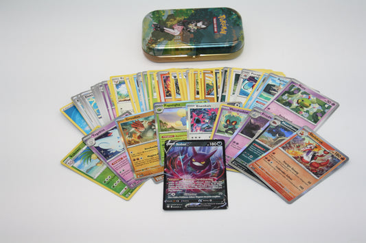 Pokémon - Mystery Box - 60 Karten +1 V/EX Karte - inkl. zuf. Mini Tindose