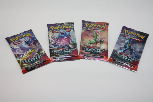 Pokémon - 4x Booster Pack - Gewalten der Zeit - Deutsch - Neu/Ungeöffnet