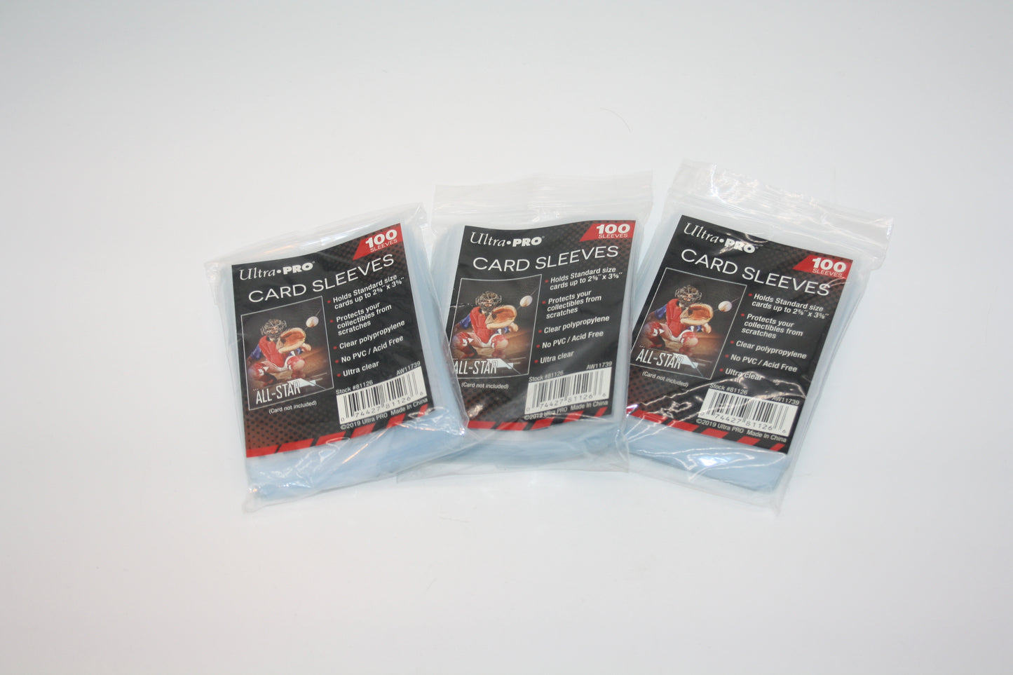 Ultra Pro - 3x Standard Soft Sleeves - 100 Stück (66x91mm) (Kopie)