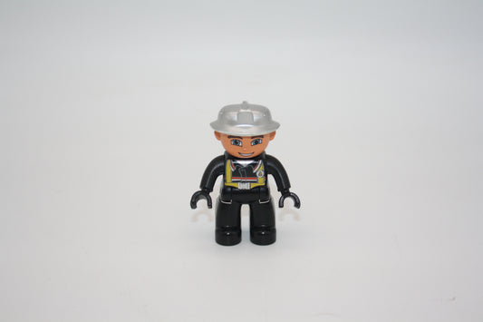 Duplo - Feuerwehrmann - neue Serie - silberner Helm - Feuerwehr - Figur