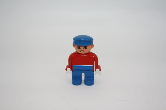 Duplo - Mann alt - blaue Hose/rotes Oberteil/brauner Hut - Figur (Kopie)