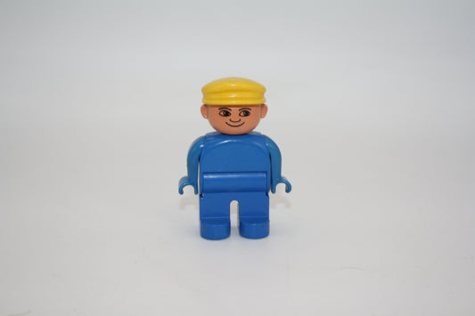 Duplo - Mann alt - blaue Hose/blaues Oberteil/gelber Hut - Figur