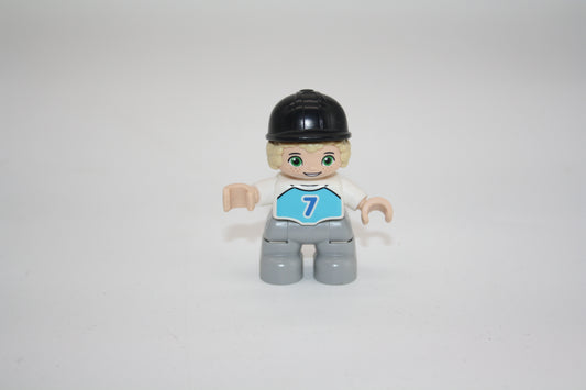 Duplo - Junge Reiter - graue Hose/blaues Oberteil  - Figur