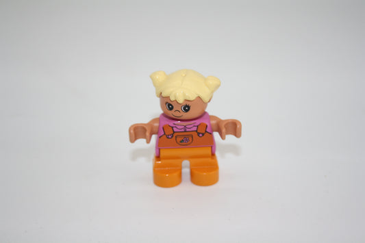 Duplo - Mädchen - orangene Latzhose/pinkes Oberteil - Figur