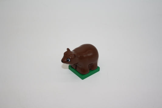 Duplo - alter Bär/Braunbär auf Platte - Tiere - Bauernhof - Zootiere