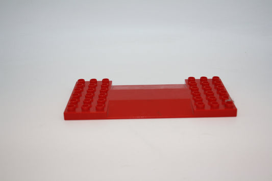 Duplo - Straßenplatte 6x12 Noppen - rot -  Bauplatten - Grundplatten