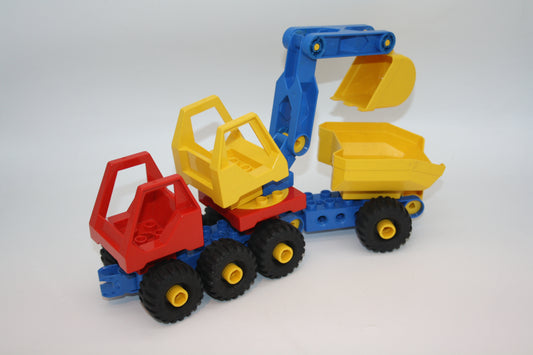 Duplo Toolo - LKW mit Bagger & Anhänger - Fahrzeuge