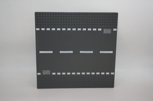 LEGO® - 32x32 Straßenplatte Gerade mit Abfluss Muster - dunkelgrau -  44336px4 - Platten - Base Plate