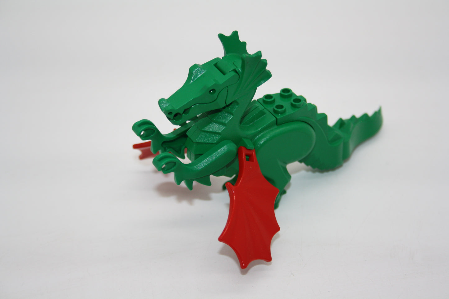 LEGO® Ritter/Castle - grüner Drache mit roten Flügeln - Figuren/Minifiguren