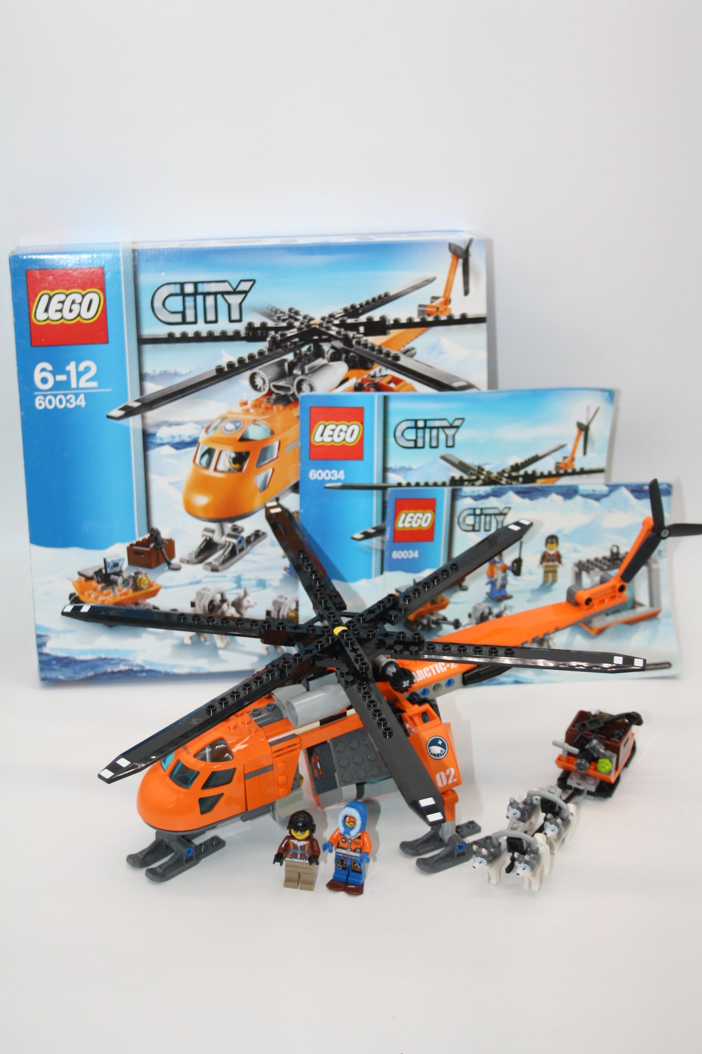 LEGO® - City Set - 60034 Arktis-Helikopter mit Hundeschlitten - Arktis Sets - inkl. BA & OVP