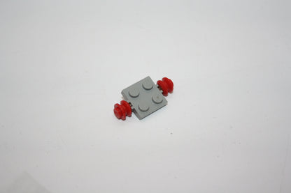 LEGO® - Platte, modifiziert 2 x 2 mit roten Rädern - 122c01 - Reifen/Räder