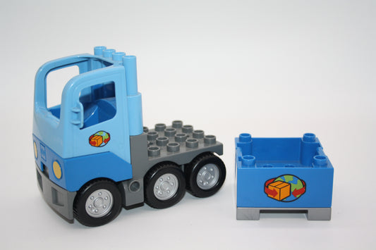 Duplo - Paketdienst/Paketlaster m. Palette - blau - LKW/Lastwagen - Fahrzeuge