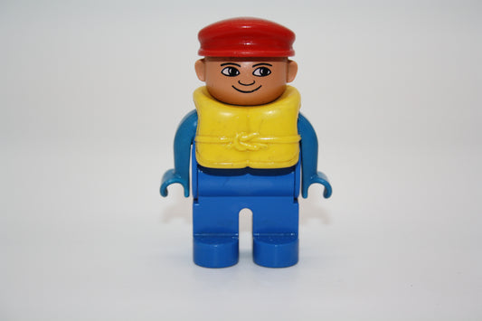 Duplo - Matrose m. Schwimmweste - Seefahrer - blaue Hose/blaues Oberteil - Mann - Figur