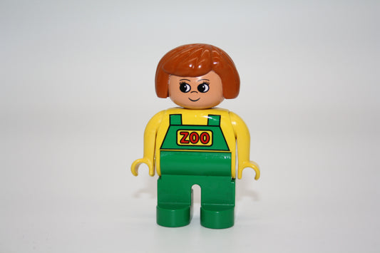 Duplo -Zoowärterin alt - grüne Latzhose/gelbes Oberteil - Frau - Figur