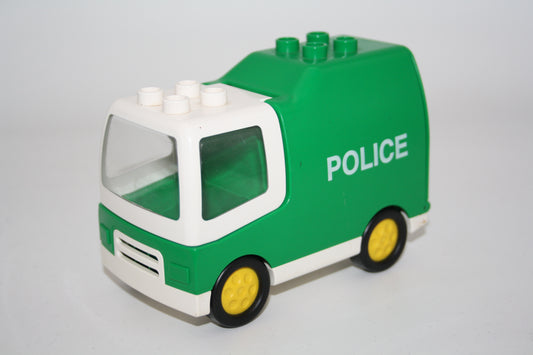 Duplo - Retro Polizeitruck/Gefangenen Transporter - grün/weiß - Polizei - LKW/Lastwagen - Fahrzeuge