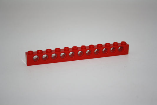 LEGO® Technik - 1x12 Brick/Stein/Lochbalken mit Loch/Löchern - rot - 3895 - Steine/Bricks